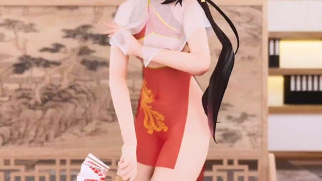 Uncensored MMD 015: Tiny Loli in Red Cheongsam
