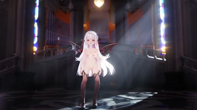 [MORIAN] Uncensored MMD 015 Loli-Only: White-Haired Anime Beauty
