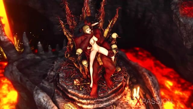 The Devil Plays with a Hot Blonde Girl in Hell