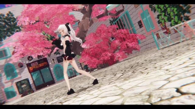 Uncensored MMD 015: White-Haired Loli in Gothic Dress & Near-Nude 3D Animation