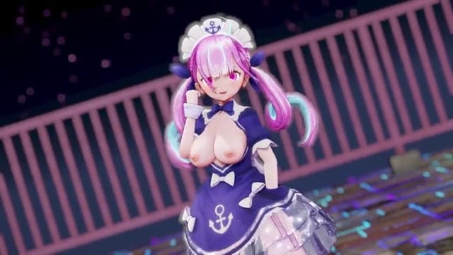 Uncensored MMD Loli-Only: Pink-Haired Nautical Maid 3D Animation