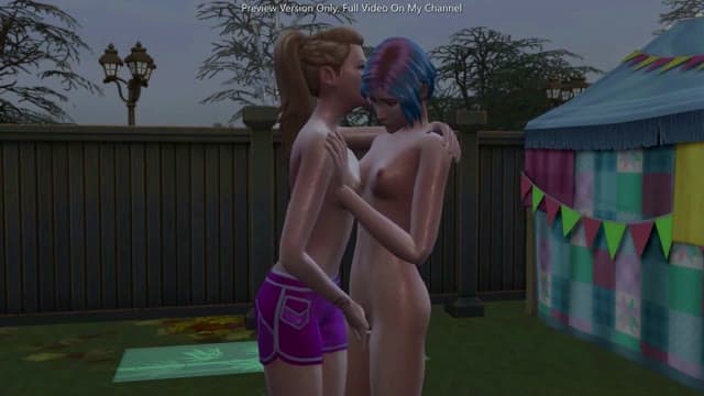 Blue Haired Emo Girlfriend Gets Her Pussy Licked During Yoga