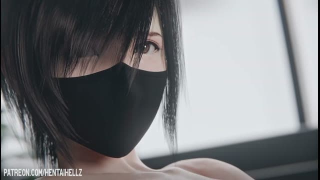 Petite Yuffie in Stockings: Deepthroat and Creampie 3D Animation
