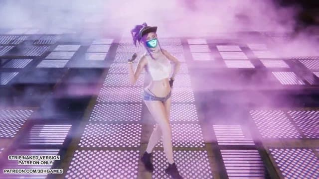 Akali Sexy Kpop Dance: Aespa Armageddon MMD League of Legends